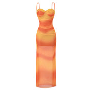 Printed gradient camisole dress
