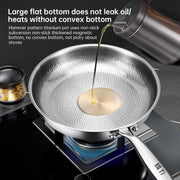 German uncoated pure titanium frying pan with fish