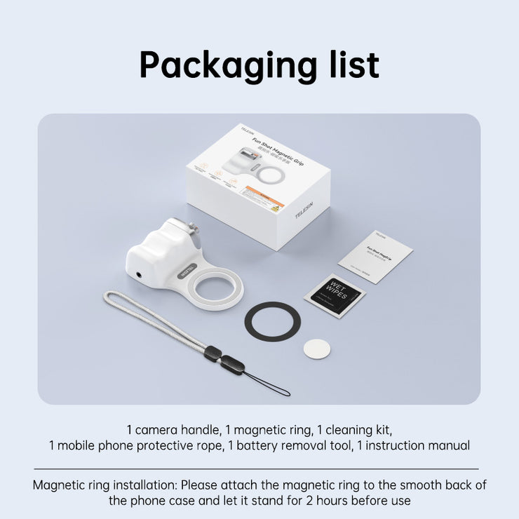 MagSafe Compatible Fun Photography Grip: MFi Certified Wireless Bluetooth