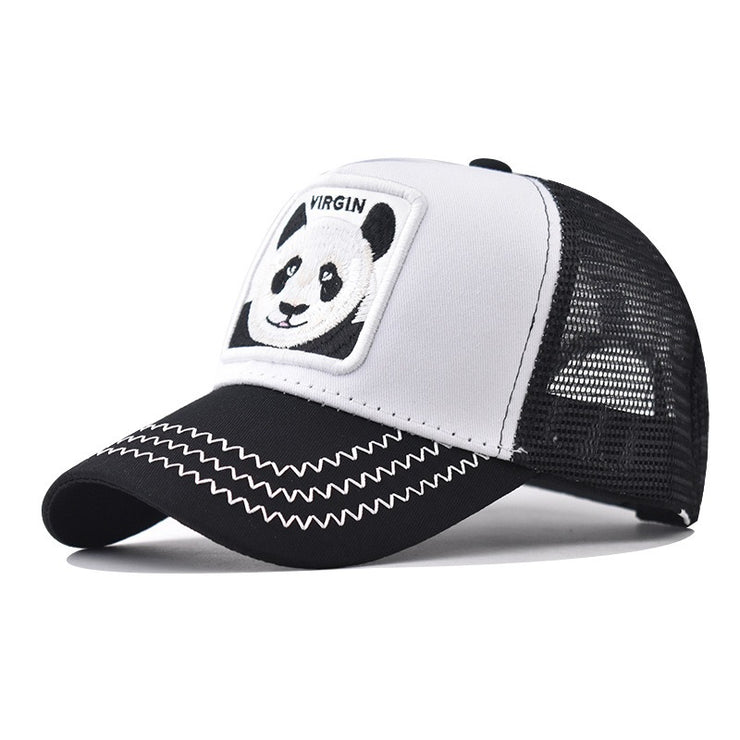 Thickened and hardened panda animal mesh cap