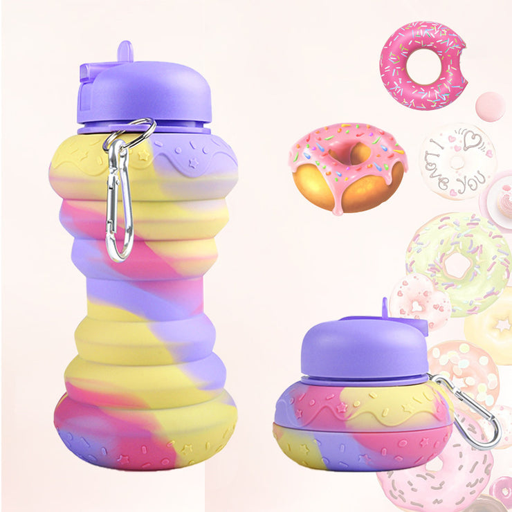 Donut Folding Silicone Bottle Foldable Outdoor