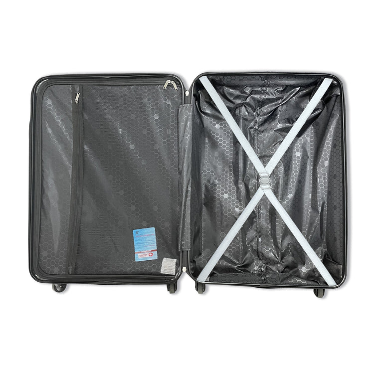 3 Piece Luggage Sets ABS Lightweight Suitcase with Two Hooks
