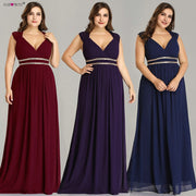 Ever Pretty Plus Size Formal Evening Dresses Long Women Elegant Burgundy