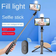 Wholesale Bluetooth Selfie Stick with Fill Light Extended