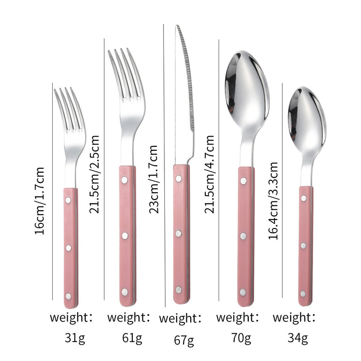 French Rivet ABS Handle Hotel Western Tableware Steak Knife