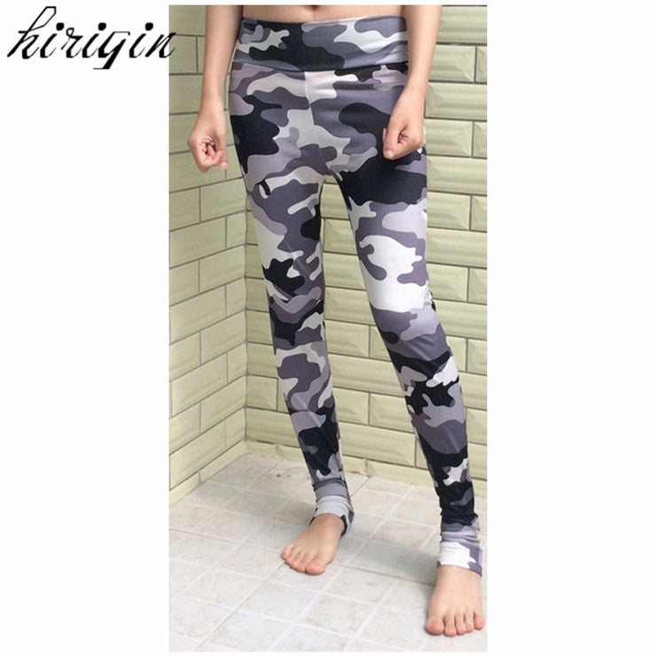 Women's Yoga Pants Camouflage Print Tight Slim sport leggings High waist