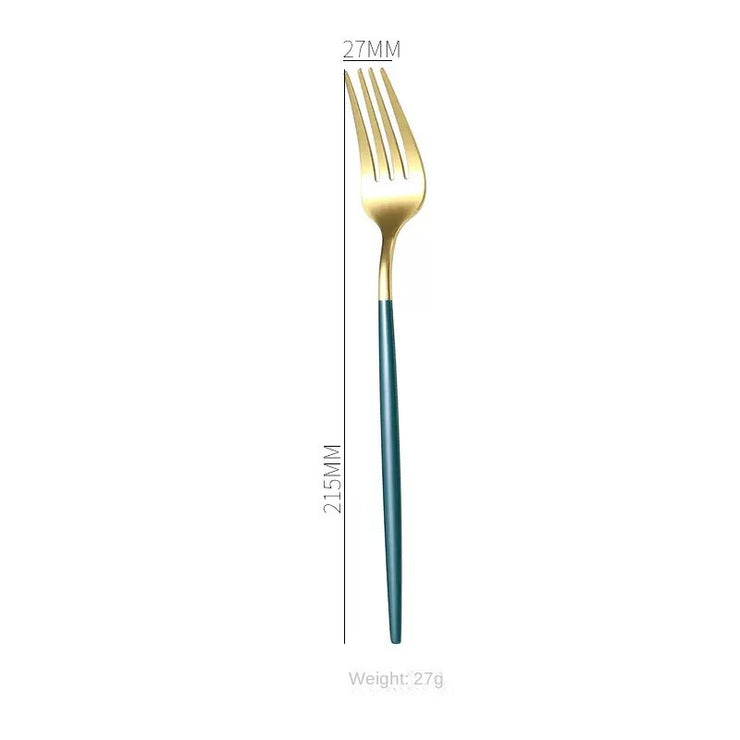 Stainless Steel Cutlery Set with Portuguese Gold Spray