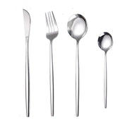 Portuguese Stainless Steel Knife Fork Spoon Golden Steak Knife Fork Set