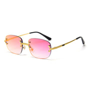 Rimless Sunglasses Women Retro Square Frameless Sun Glasses