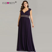 Ever Pretty Plus Size Formal Evening Dresses Long Women Elegant Burgundy
