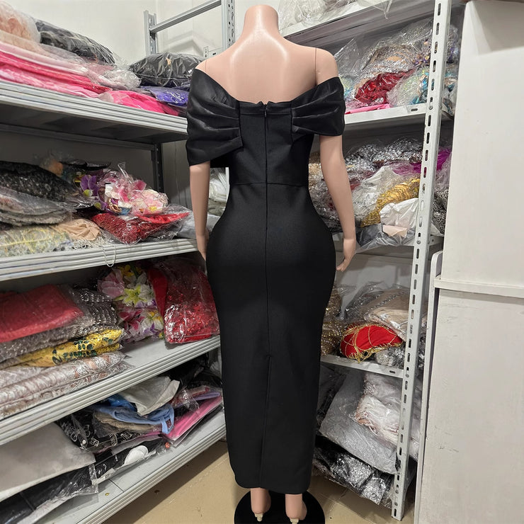 Bandage Evening Dress Elegant and Sexy One-Shoulder Dress