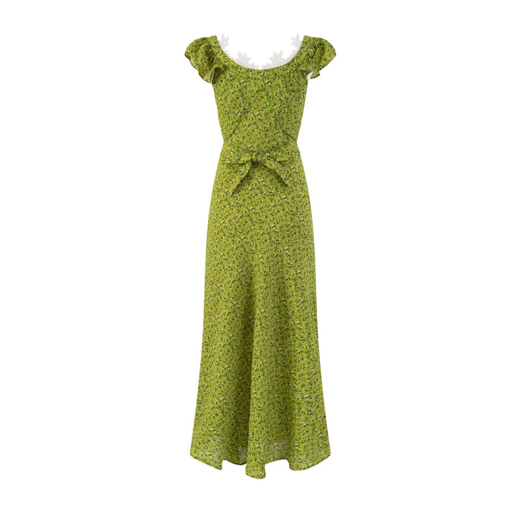Lace edge lace ruffle edge dress