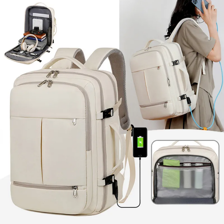 Large Capacity Backpack For Women and Men Multiple Pockets And Zippers