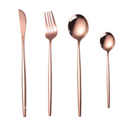 Portuguese Stainless Steel Knife Fork Spoon Golden Steak Knife Fork Set