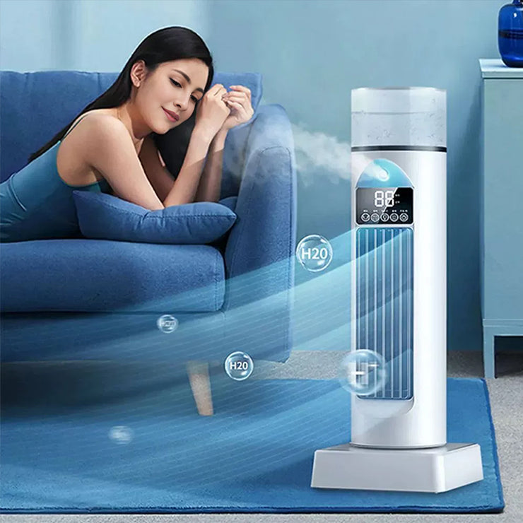 2025 NEW Portable Tower Fan – 6 Wind Speeds, Mist Bladeless,