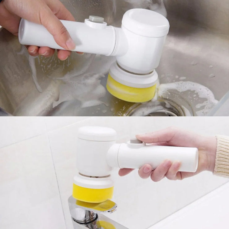 5-in-1 Electric Cleaning Brush Bathroom Wash Brush Kitchen Cleaning Tool
