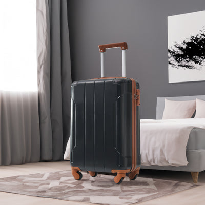 Hard shell luggage set 6-piece luggage set, expandable lightweight