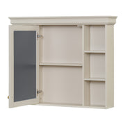 Blue Wall Mounted Bathroom Storage Cabinet With Mirror