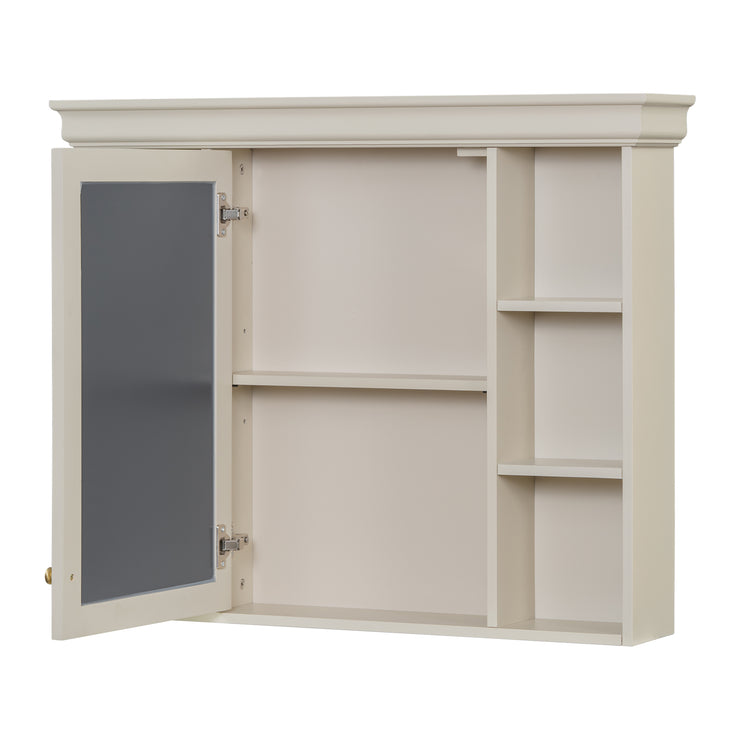 Blue Wall Mounted Bathroom Storage Cabinet With Mirror