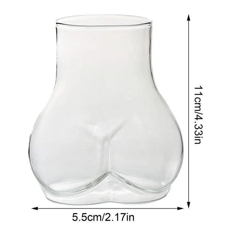 creative Butt Drinking Glass  Borosilicate Glass Transparent