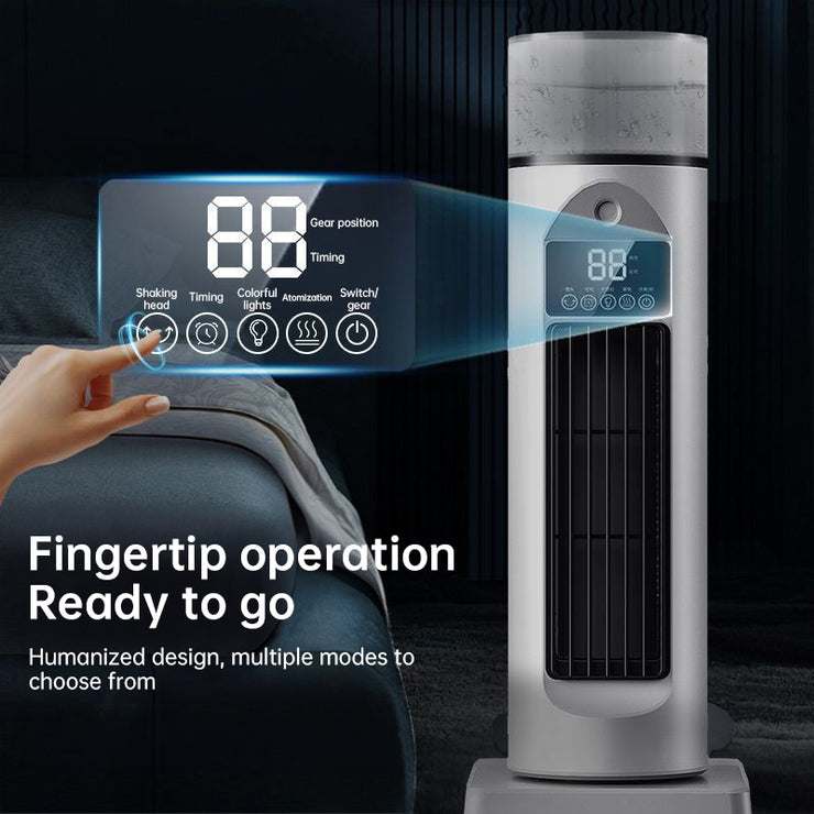2025 NEW Portable Tower Fan – 6 Wind Speeds, Mist Bladeless,