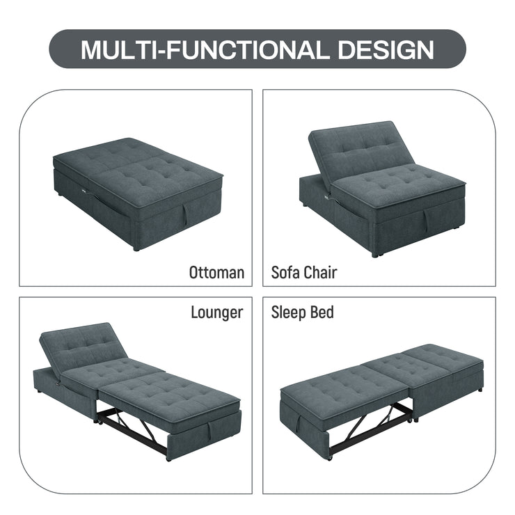 Four in one sofa bed, chair bed, multifunctional folding Ottoman bed