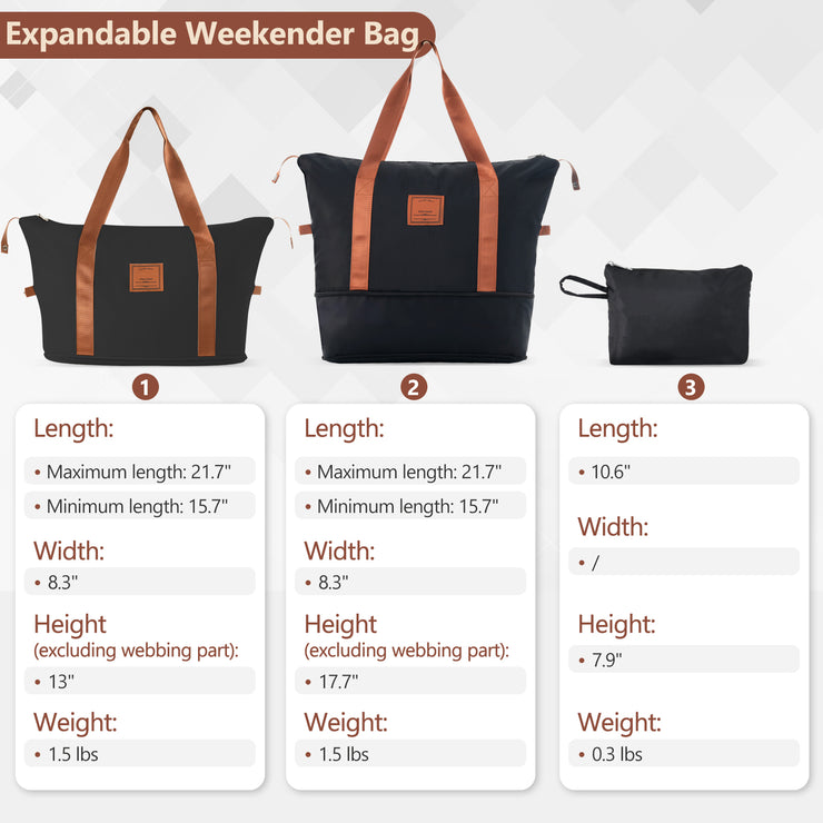 Hard shell luggage set 6-piece luggage set, expandable lightweight