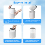 Negative ion desktop air purifier indoor formaldehyde sterilization