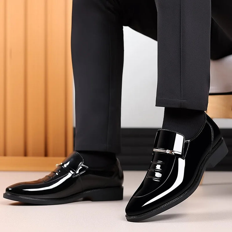 Patent Leather Shoes for Men Business Shoes