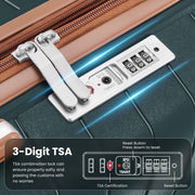 Luggage set of 4 pieces (14/20/24/28) with 4 360 degree