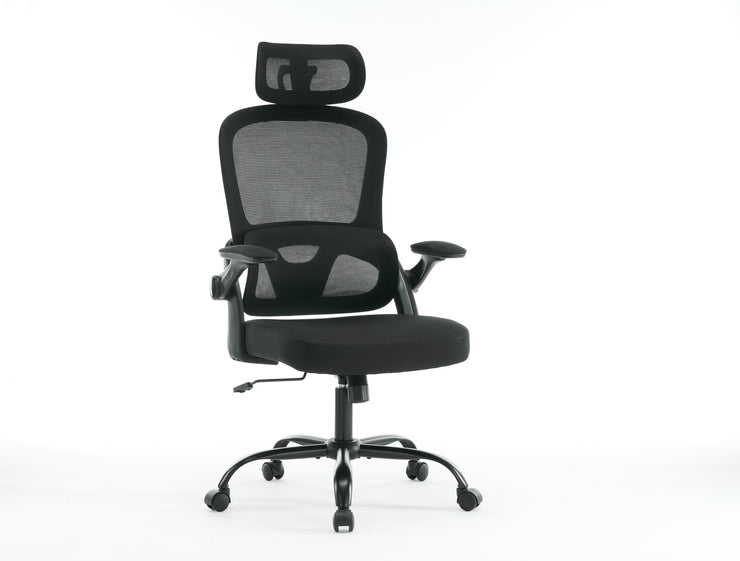 High backrest mesh office chair with 3D armrests