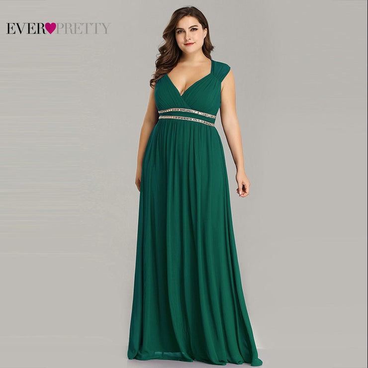 Ever Pretty Plus Size Formal Evening Dresses Long Women Elegant Burgundy