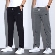 Thin ice silk pants for men, business men, casual pants,