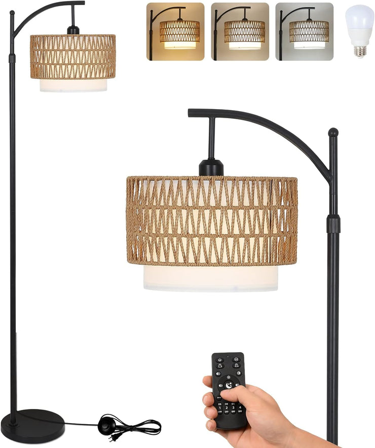 Arc Floor Lamp for Living Room with 3 Color Temperatures
