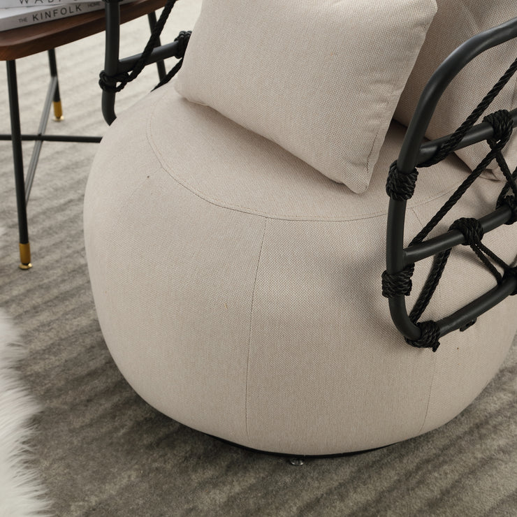 COOLMORE Upholstered Tufted Living Room Chair Textured
