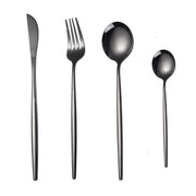 Portuguese Stainless Steel Knife Fork Spoon Golden Steak Knife Fork Set
