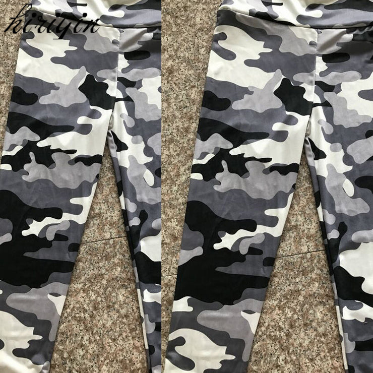 Women's Yoga Pants Camouflage Print Tight Slim sport leggings High waist