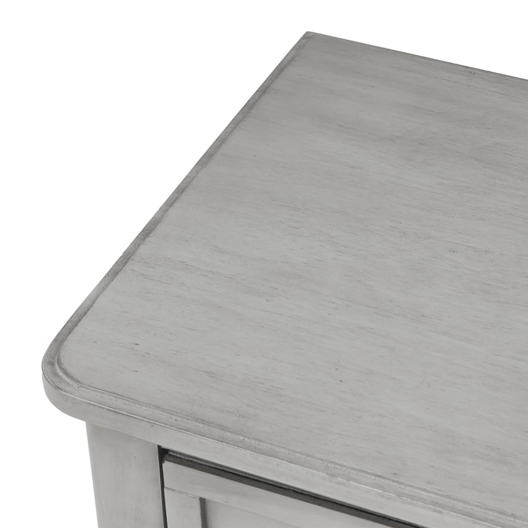 TREXM Narrow Console Desk, Thin Sofa Table with Three Storage Drawers