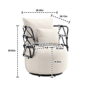 COOLMORE Upholstered Tufted Living Room Chair Textured