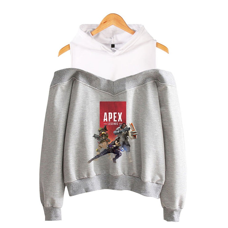 Apex Legends Print Hoodies Sweatshirts Women Sleeve Off