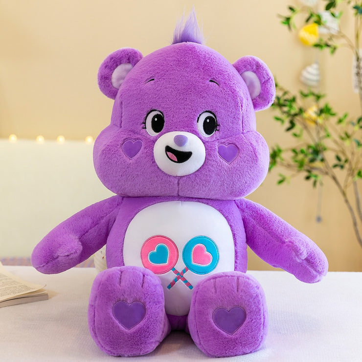 Three-color Bear Pillow Plush Toy Rainbow Bear Doll Cute Panda