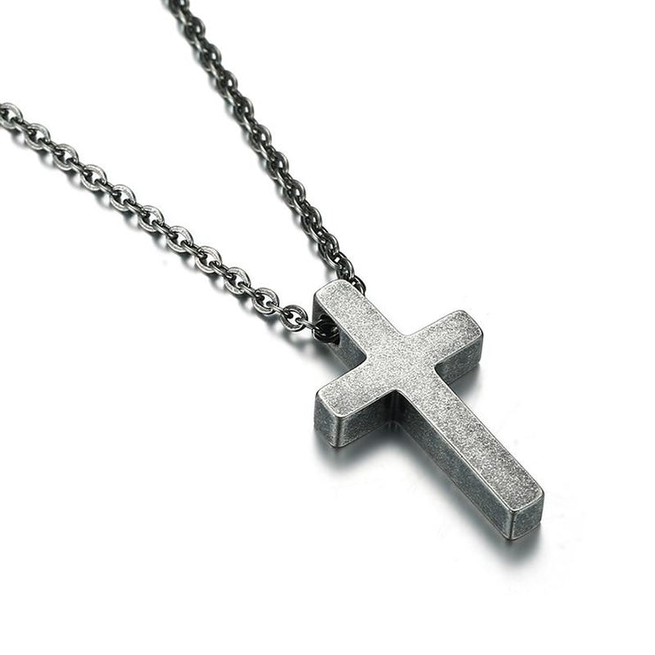 Vnox Classic Blank Cross Necklaces Prayer Christ Men Jewelry