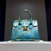 Luxury Designer Brand New High Quality Leather Snake Print Large Capacity