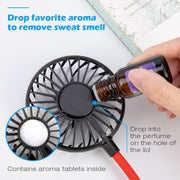 Mini USB Portable Fan Neck Fan Neckband With Rechargeable Battery Small Desk Fans handheld  Air Cooler Conditioner for Room