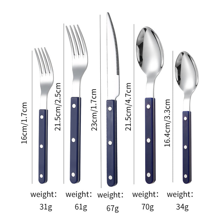 French Rivet ABS Handle Hotel Western Tableware Steak Knife