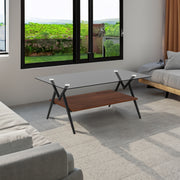 Rectangle Coffee Table with Tempered Glass