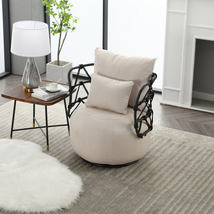 COOLMORE Upholstered Tufted Living Room Chair Textured