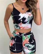 Summer Women Fashion 2-piece Outfit Set Sleeveless