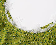 Lace edge lace ruffle edge dress