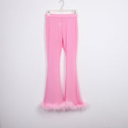 Summer Women Mesh High Waist Pants